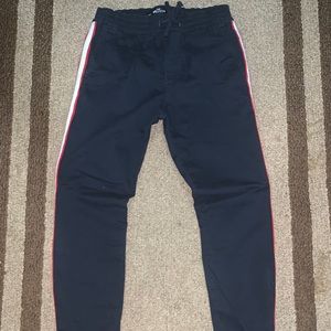 Hollister White/Blue Stripped Jogger